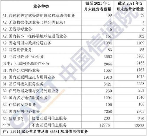 國內(nèi)增值電信業(yè)務許可情況分析報告（2021年2月）——聚焦第一類增值電信業(yè)務